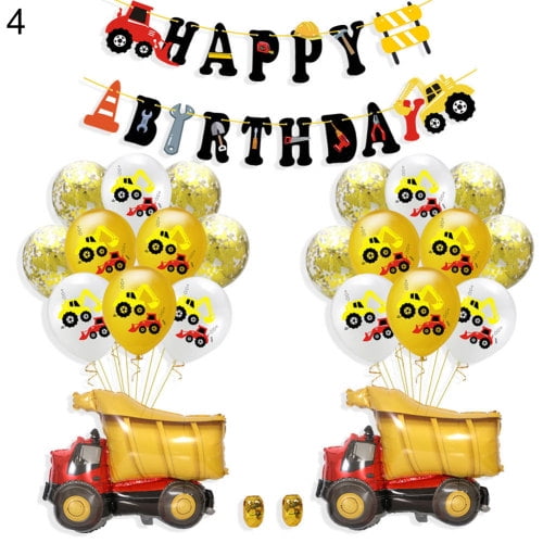 Details about   12'' Engineering Car Truck Theme Party Tableware Kids Birthday Party Decoration 