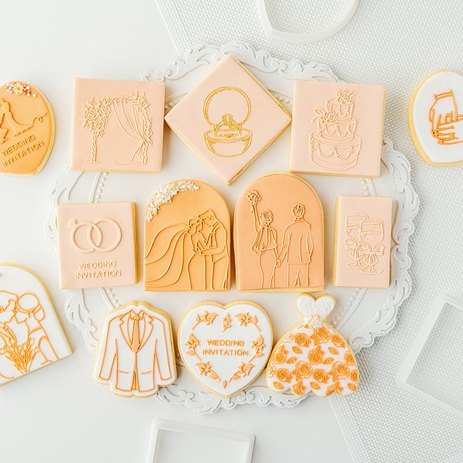 Proposal 9 Wedding Romance Plastic Fondant Cookie Cutters 
