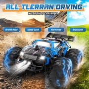 Yeahill Remote Control Car, All-Terrain Remote Control Truck for Boys, Rechargeable Rc Truck with LED, 1:20, 10KM/H, 2 Motors, 2.4GHZ, Speed Friendly, Sturdy, Rc Cars for Christmas, Kids, Beginner