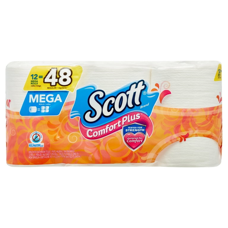 Scott Bathroom Tissue, Unscented, One-Ply, Mega Rolls - 12 rolls