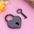 thumbnail image 3 of UNTERING Lock Love Padlock Vintage Heart Shape Lock With for Key Metal for Wish Lock for Bag Suitcase Luggage Diary Book Jewelry, 3 of 8
