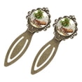 thumbnail image 2 of Coconut Tree & Stupid Cannon Copper-Colored Lace Bookmarks Set - Stainless Steel Book Markers for Readers and Book Lovers, 2 of 5