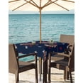 thumbnail image 3 of Fsddascl Independence Day Outdoor Tablecloth - 60x60 Inch Square Dining Table Cover, Blue Stars Stripes Sunflower Modern Waterproof Outdoor Table Cloth with Umbrella Hole & Zipper for Picnic/Patio, 3 of 7