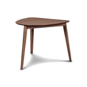 New Classic Furniture Oscar 3 Piece Mid Century Dining Table Set, Brown