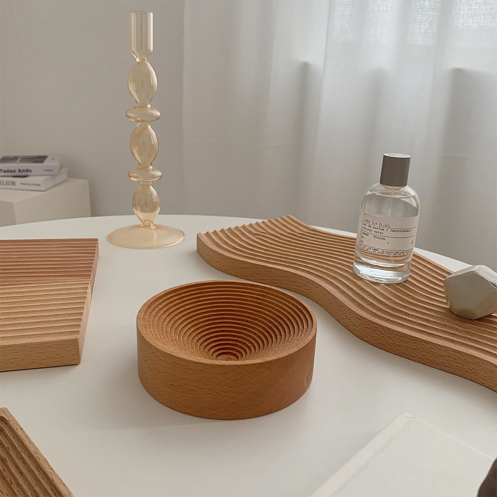 ✪ Water Ripple Bread Dessert Tray Cutting Chopping Board Creative Geometric Design