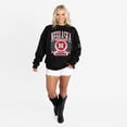 thumbnail image 3 of Women's Gameday Couture Black Nebraska Huskers Oversized Victory Lane Black Label Premium Sweatshirt, 3 of 5