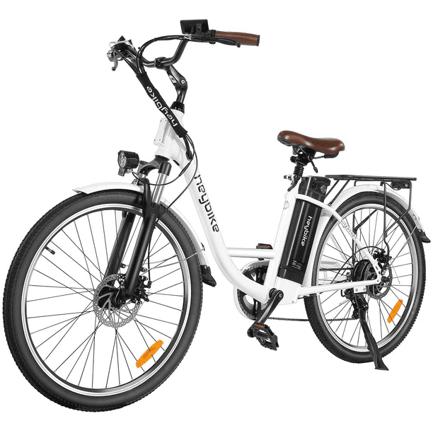 Heybike Cityscape 350W 26″ Electric Cruiser Bike with Shimano 7-Speed, Dual Shock Absorber