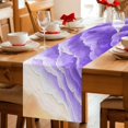 thumbnail image 5 of Purple Beach Coastal Table Runner 70 Inches, Summer Nautical Seaside Ocean Ombre Bed Runner Dresser Scarves Tabletop for Indoor Outdoor Parties/Ceremony/Banquet, 13" x 70", 5 of 9