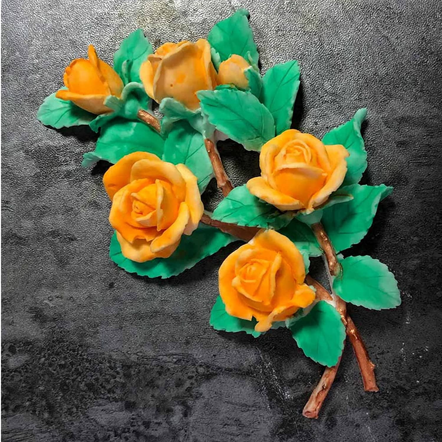 ABCISI 3D Flowers Silicone Rose Mold, Fondant Cake Chocolate Mold, Dried Flower Jewelry Decorative Mold, Resin Epoxy Clay Mold Pastry Baking Tools
