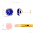 thumbnail image 2 of ANGARA Natural Rope Framed Claw-Set 2.9 ct Tanzanite Martini Stud Earrings in 14K Rose Gold for Women (Size-7mm) | December Birthstone, Anniversary Jewelry Gift for Women | Natural Tanzanite Earrings, 2 of 6