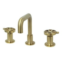 Kingston Brass KS142RXBB Belknap Widespread Bathroom Faucet with Push Pop-Up Drain, Brushed Brass