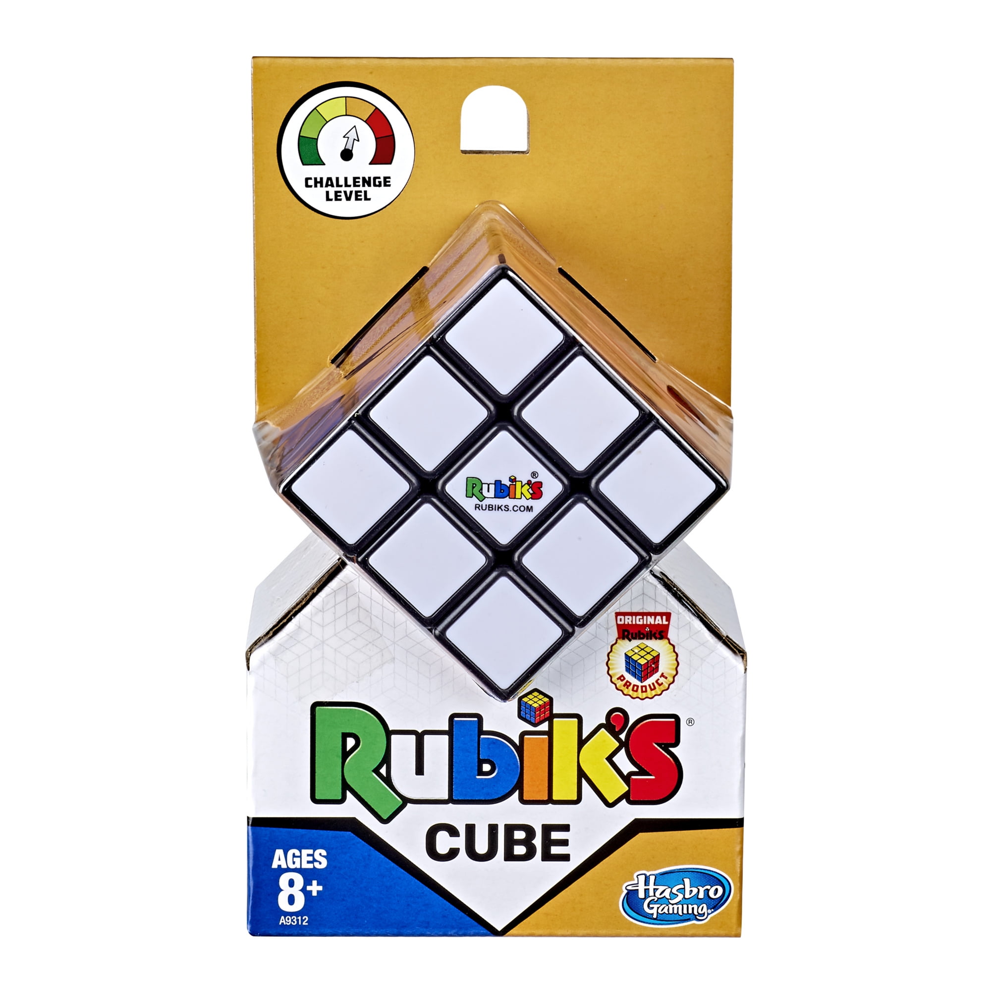 Rubiks Cube 3x3 Original Brain Teaser Puzzle Strategy w/ Stand for Kids 