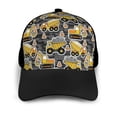 thumbnail image 3 of Naloa Excavator At Work Adult adjustable Print Baseball Hat, Patchwork curved brim baseball capfor Men and Women, One Size, 3 of 5