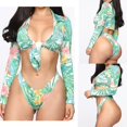 thumbnail image 2 of Conjunto de Bikini Bandeau para mujer, traje de baño brasileño con realce, ropa de playa, 2 of 5