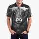 thumbnail image 1 of Fotbe Geometric Bull Design Camiseta Polo de Golf para Hombre con Estampado – Camisa Deportiva Transpirable con Cuello Abotonado-Medium, 1 of 6