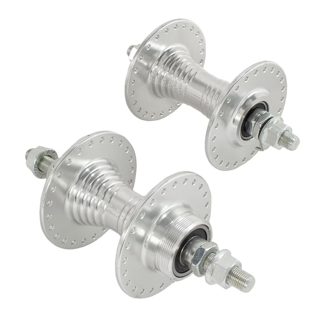 Juego de mazas de aluminio Mariluz Ala Grande de Rosca BMX Plateado