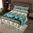 thumbnail image 2 of Erosebridal Western Cowboy Coverlet Set Queen, Aztec Geometry Bedding Set, Dream Catcher Decor 3pcs, 2 of 5