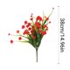 thumbnail image 1 of Simulación de arreglo floral de pasto primaveral y camelia con diseño de 7 ramas para decoración interior y exterior, plantas verdes de bajo mantenimiento para el hogar y estilismo de eventos., 1 of 5