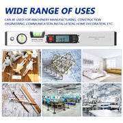 Digital Angle 400mm Digital Protractor Angle Finder Electronic Level 360 Degree Inclinometer with Magnets Level Angle Slope Tester Ruler Digital Level