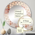 thumbnail image 3 of Designart "Minimalist Harmony in Peach and Yellow VII" Minimalism Round Wall Mirror - Modern Oval Printed Decorative Oversized Mirror - Multiple Color Options, 3 of 4