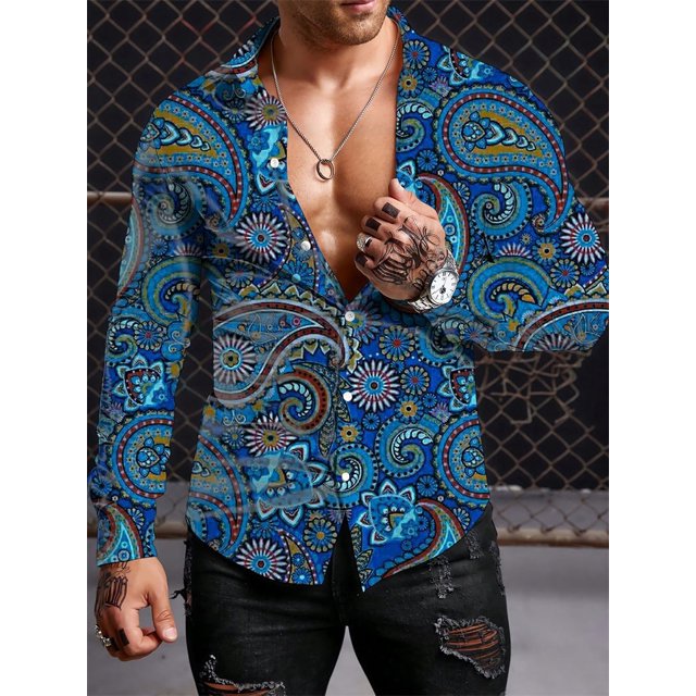 Camisas de manga larga de verano para hombre, camisa cómoda y transpirable de gran tamaño, ropa de cuello redondo para hombre, tendencia callejera , tops para hombre
