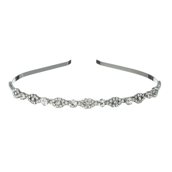 MLINS Sparkly Headbands Thin Wavy Headband Elegant Headdress Miss 13x0.5cm Silver