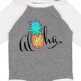 thumbnail image 4 of Inktastic Aloha- in cursive with pineapple rainbow colors Boys or Girls Long Sleeve Baby Bodysuit, 4 of 5
