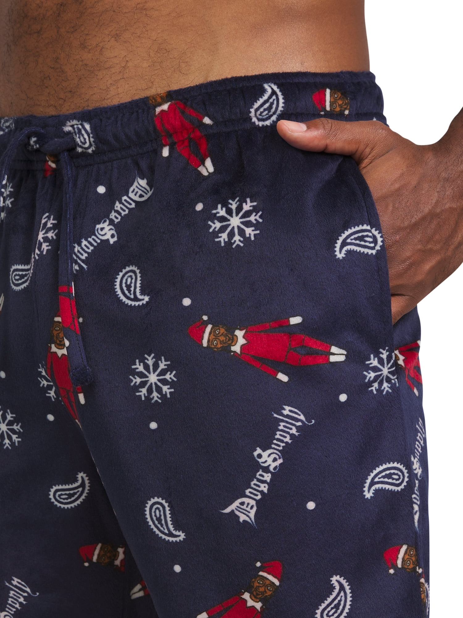 Dogg Supply Men's Microfleece Pull-On Sleep Joggers with Pockets, Sizes S-XL