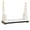 Brown + White, variant on GTSABWAY 63 Inch with Cushion and Pillows Acacia Wood Hanging Porch Swing Bench Heavy Duty 400lbs Capacity for Patio Garden Backyard Black