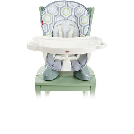 Fisher-Price SpaceSaver Adjustable High Chair, Geo Meadow
