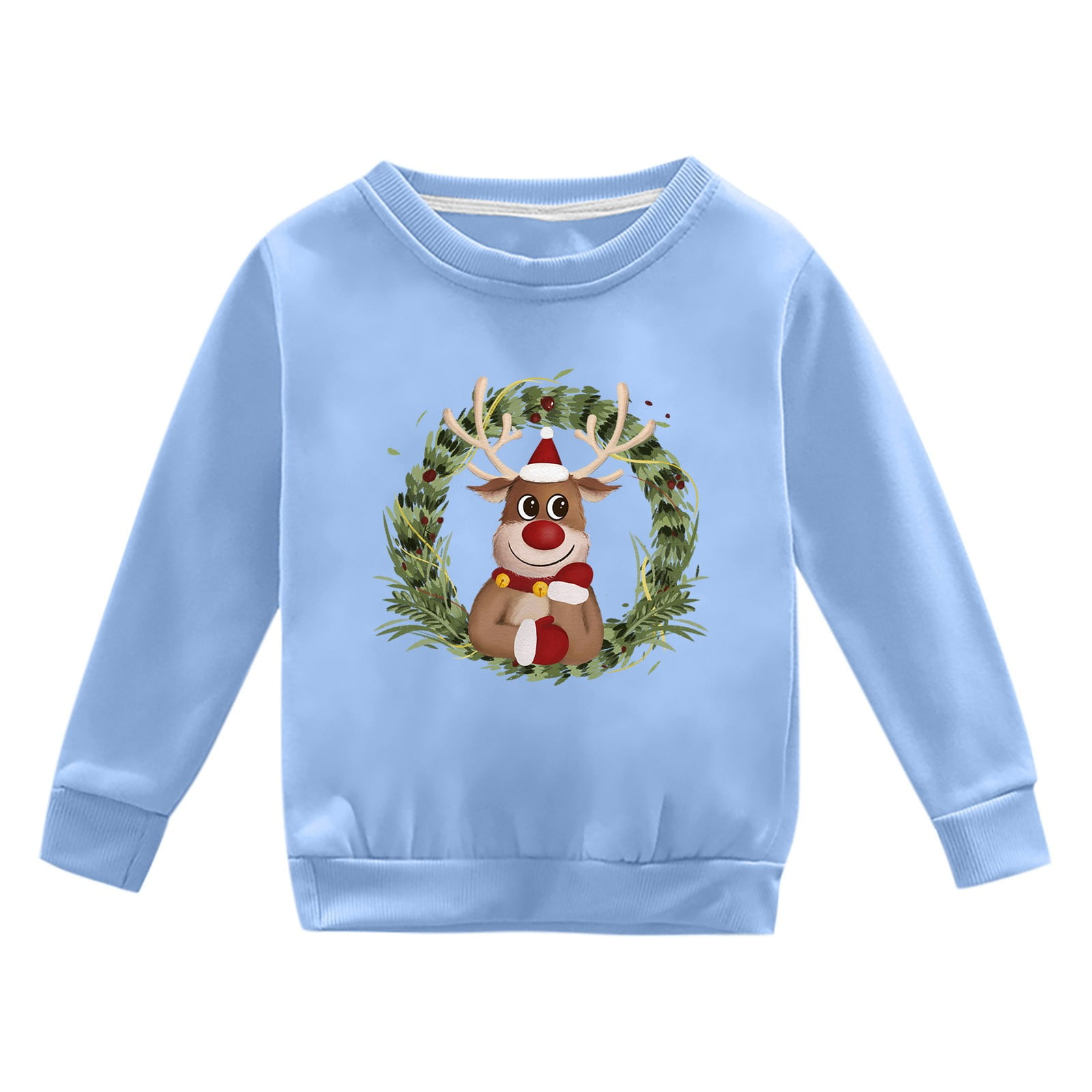 Sweat à Capuche Noël Fille – Imprimé Chevreuil Doré – Tenue Festive Enfant