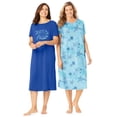 thumbnail image 5 of Dreams & Co. Plus Size 2-Pack Long Sleepshirts, 5 of 6
