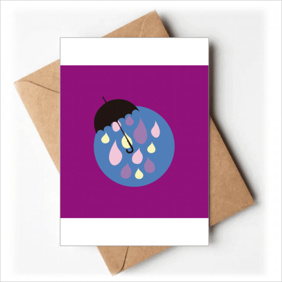 Umbrella Cloud Rain Drip Weather Greeting Cards You are Invited Invitations