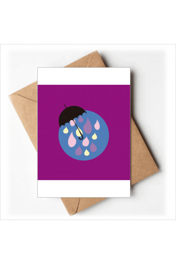 Umbrella Cloud Rain Drip Weather Greeting Cards You are Invited Invitations