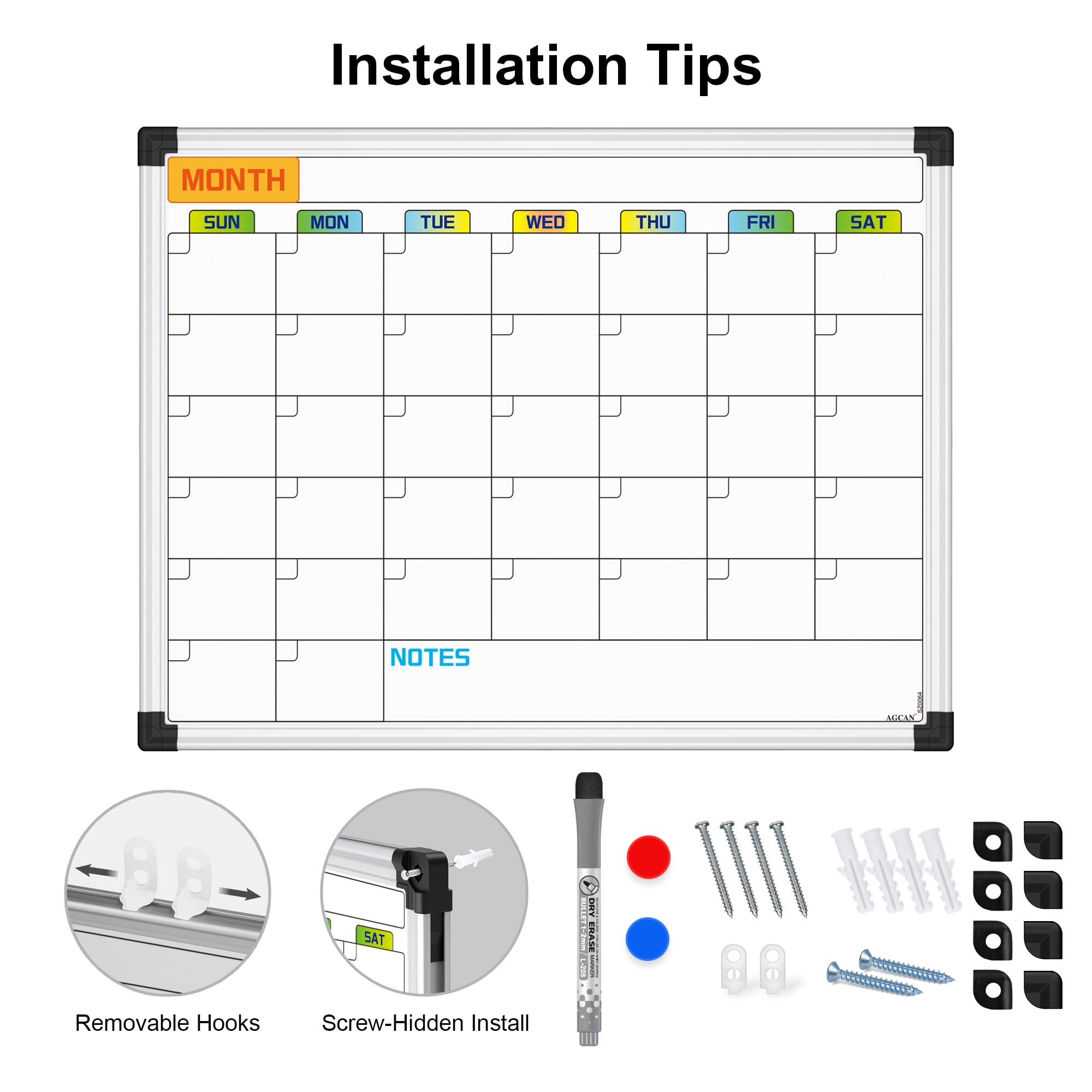 AGCAN Monthly Calendar White Board 16 x 12 Small Liberia Ubuy