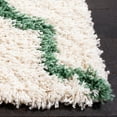 thumbnail image 3 of SAFAVIEH Venus Shag Waverly Trellis Runner Rug, Ivory/Green, 2'2" x 8', 3 of 8