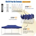 thumbnail image 6 of COBIZI 10x20 pop-up Canopy Heavy Duty Canopy Tent for Parties Event Wedding, Commercial Outdoor Canopy Easy Up, All Season Wind UV 50+ & Waterproof Gazebo with Roller Bag, Thickened Legs,dark blue, 6 of 8