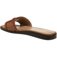 thumbnail image 5 of Sam Edelman Irina Cognac/Cuoio Weave Double E Square Toe Flat Slide Sandals (RICH COGNAC/CUOIO, 7.5), 5 of 6