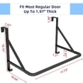 thumbnail image 3 of Over The Door Clothes Hanger Rod, Metal Over The Door Hanger for Coat, Clothes Drying Rack for Door for Laundry, Bedroom, Washroom, Fits Door Up to 1.97", Black, 3 of 8