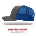 thumbnail image 3 of Gorra de béisbol Richardson 112 Trucker Snapback Split Charcoal/Royal, 3 of 7