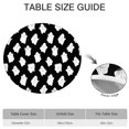 thumbnail image 6 of Black Halloween White Ghosts Round Fitted Tablecloth with Elastic Edge,Dining Table Cover Waterproof,Outdoor Round Tablecloth for Camping,Dining,Indoor and Outdoor, 6 of 7