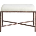thumbnail image 6 of Meridian Furniture Valley Cream Chenille Fabric Bench, 6 of 8