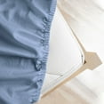 thumbnail image 3 of SUNDAY HOME 100% Cotton Percale King-Fitted Sheet - Sky Blue, 3 of 6