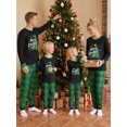 thumbnail image 6 of RUINIXCW Christmas Family Pajamas Matching Set, Long Sleeve Letters Print T-shirt with Plaid Pants Sleepwear Loungewear, 6 of 6