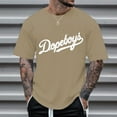 thumbnail image 2 of T-shirt à Manches Courtes pour Homme, Coupe Ample, Col Rond, Imprimé de Lettres, Décontracté et Populaire, 2 of 4