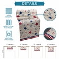thumbnail image 7 of Table Runner Dresser Scarves 108 Inch Long,Independence Day Stars Stripe Linen Dining Table Runners USA Flag on Vintage Linen Tabletop Scarf for Wedding Holiday Party Kitchen, 7 of 7