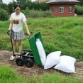 thumbnail image 4 of 36.60''x 19.55''x 20.08'' Collapsible Garden Wheelbarrow, Folding Yard Cart with Steel Frame, Lawn Cart with 4 Pneumatic Tire for Grass, Soil, Leaf and Garden Supplies, 300 Pound Capacity, Grass Green, 4 of 9