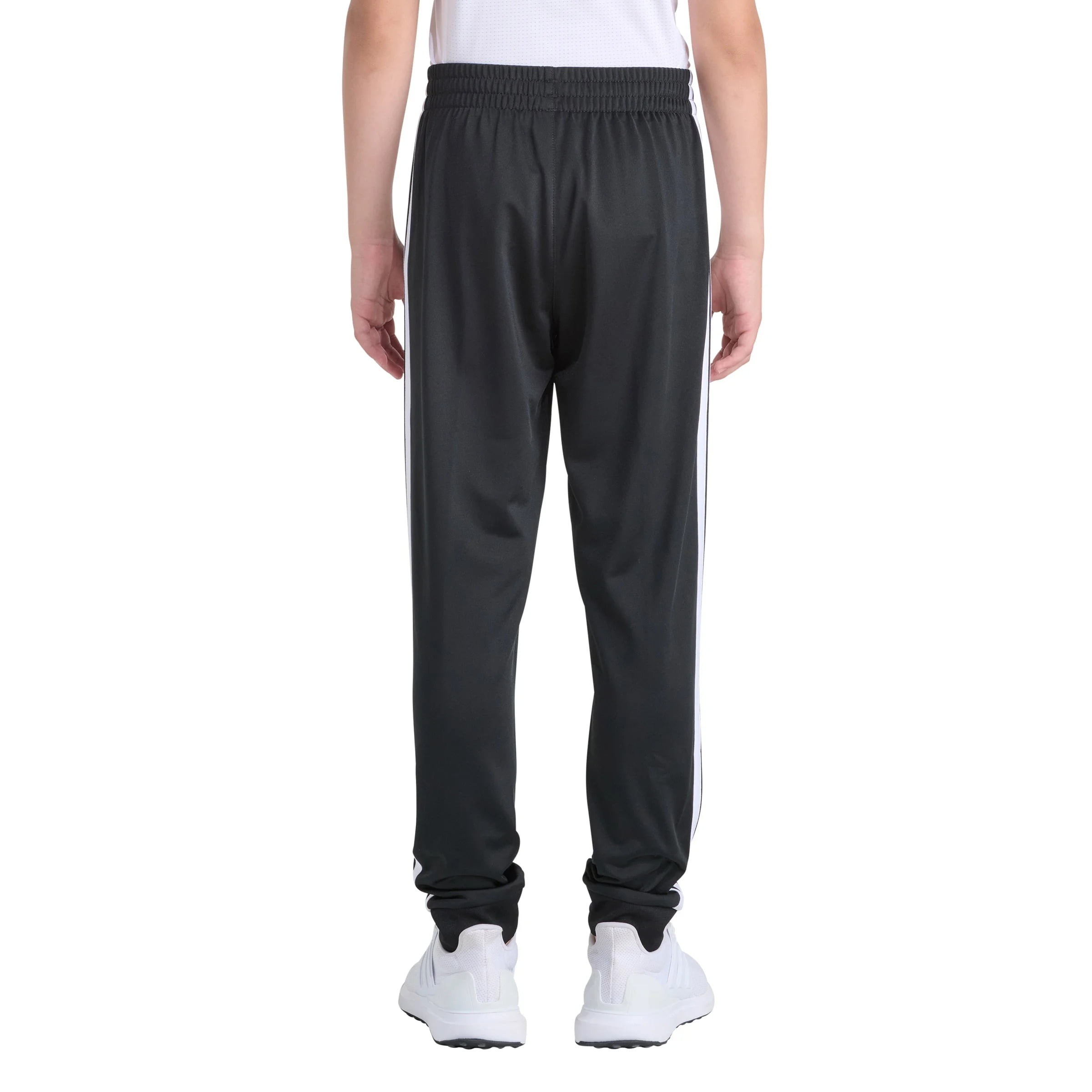 adidas Youth Boy's Tricot 3 Stripe Jogger Pant with Pockets (Black/Small)