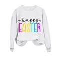 thumbnail image 4 of Jsaierl Sweatshirts Joyeuses Pâques pour Femmes Imprimé Lettre Tendance Manches Longues Pulls Décontractés Col Rond Ample, 4 of 4
