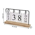 thumbnail image 5 of S SERENABLE Metal Desk Calendar Artwork Desktop Calendar for Office Home Decoration Gift Black, 5 of 5